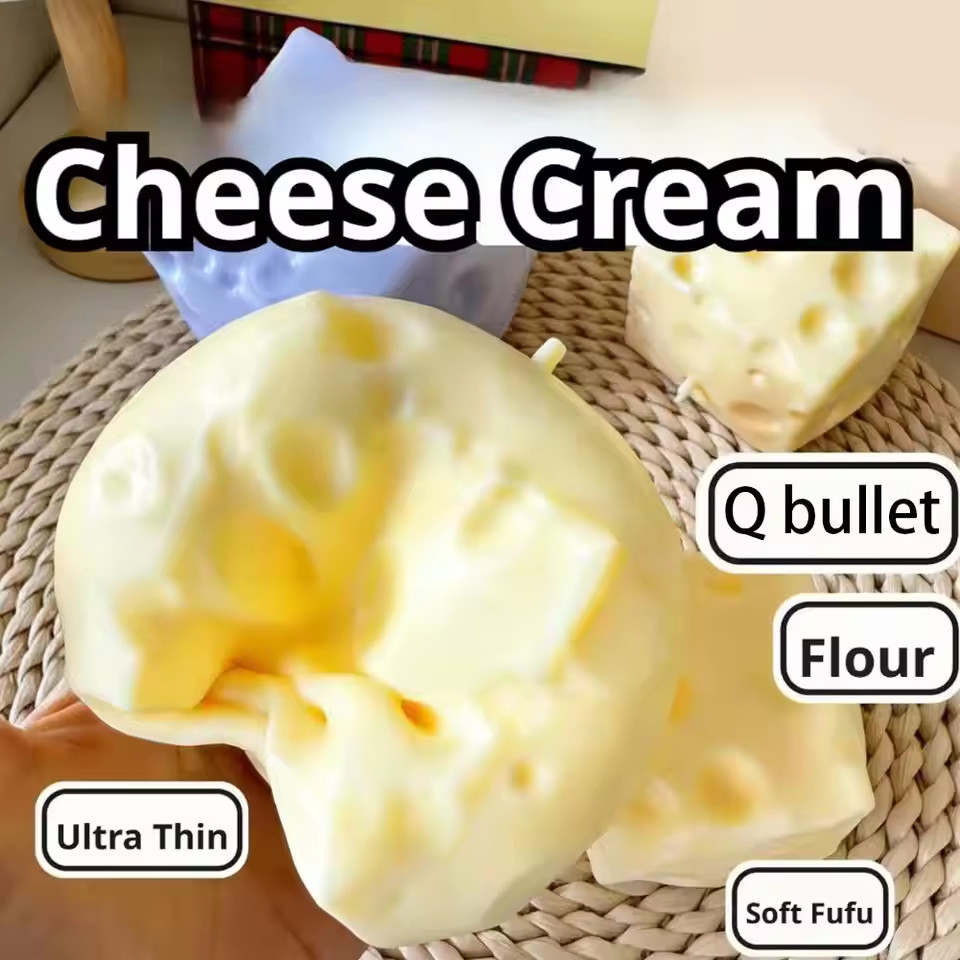 Đồ chơi Squishy Phô mai Mềm, Đồ chơi Cảm giác Đàn hồi Chậm & Giảm Căng ...