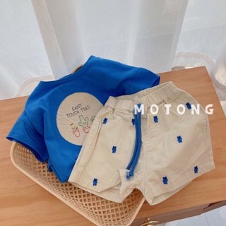 Áo thun cotton tay ngắn cho bé trai tuổi mùa hè phiên bản Hàn Quốc in họa tiết thường ngày cho t