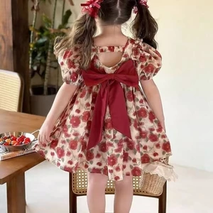 mẫu váy cho bé gái Váy tay phồng mới cho bé gái