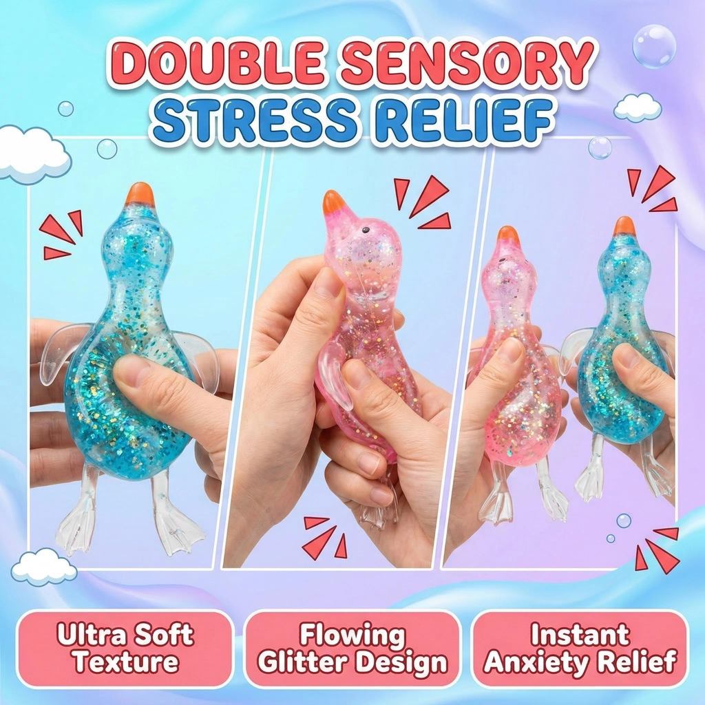 2 Chiếc Ngộ nghĩnh Maltose Nhiều Màu Sắc Vịt Cực Quang Bóp Đồ Chơi Mềm Mại Động Vật Dễ Thương Giảm Căng Thẳng Giải Nén Đồ Chơi Co Giãn Cho Người Lớn Và Trẻ Em Quà Tặng