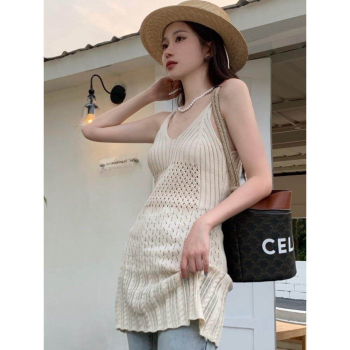 váy treo thích hợp cho nữ mới đầu mùa xuân hot girl váy váy ngắn thời trang mỏng