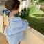 Bé gái phiên bản Hàn Quốc áo sơ mi vải lanh mỏng, áo chống nắng, áo điều hòa rộng rãi mùa hè
