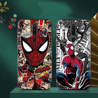 Dành Cho OPPO Reno 8T 7 lite 7z 5G 6 4G 11F 12F 12FS 12 TPU Màu Đen Mờ Vỏ Điện Thoại Mềm Vỏ Bảo Vệ Người Nhện Truyện Tranh Bộ Sưu Tập