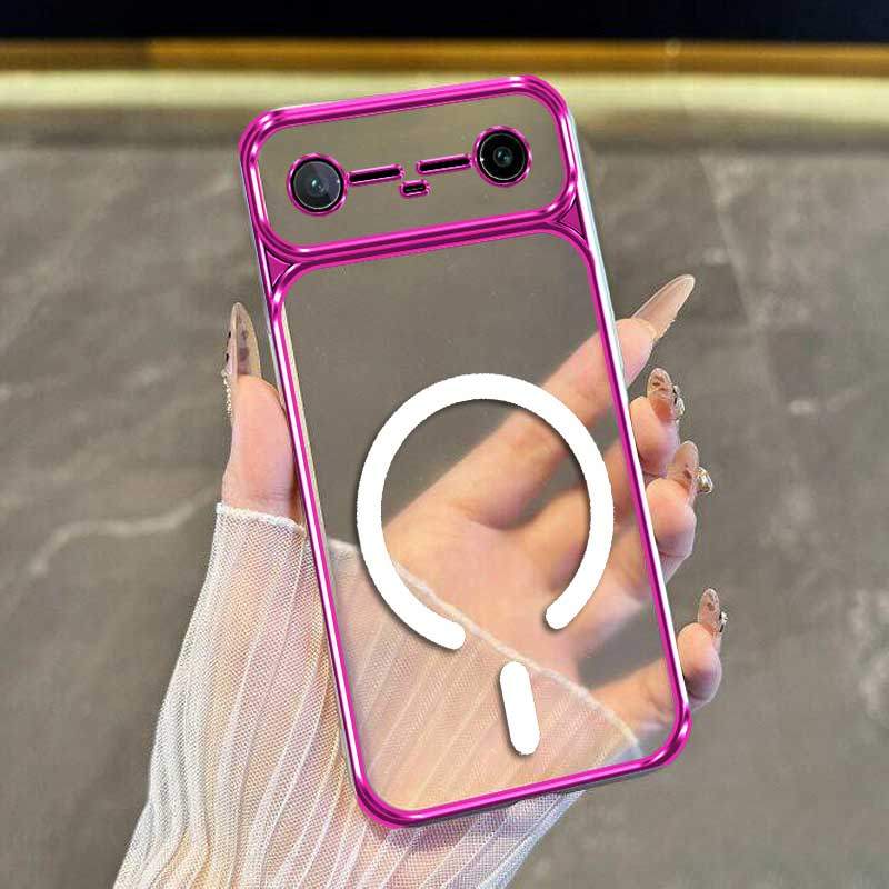 Ốp Lưng Cho Tecno Spark SLIM Ốp Điện Thoại Thẩm Mỹ Chống Sốc Trong Suốt Cao Cấp Có Cuộn Dây Từ Tính Mới Cửa Sổ Lớn Silicon Mềm Mại