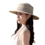 Mũ đế phẳng Raffia sành điệu có tấm che nắng và vừa vặn có thể điều chỉnh cho bãi biển và bể bơi