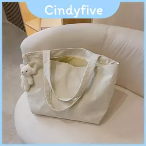 Tote vải thời trang có khâu chi tiết cho quần áo dạo phố dành cho sinh viên