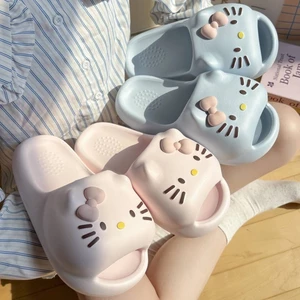 Dép Kt đế dày, mềm êm chân đi trong nhà mèo Kt dễ thương cho nữ mang trong nhà và ra ngoài, dép c