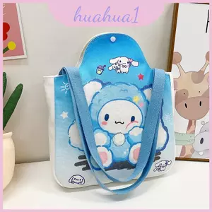 Túi vải mềm vui nhộn có họa tiết thỏ và lưu trữ lớn cho trường học và đi chơi