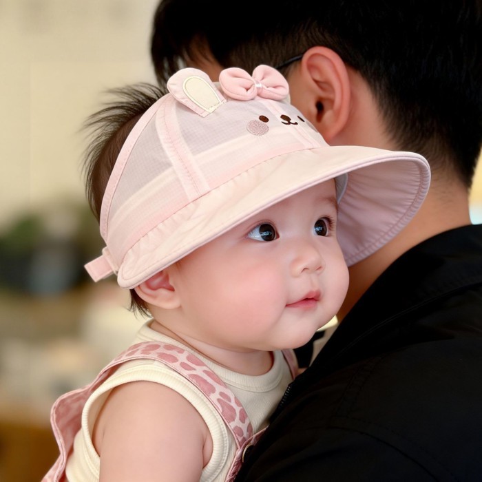 Baby Hat Summer Thin Style For Boys And Girls To Go Out Cute Empty Top Hat Infant Sun Protect