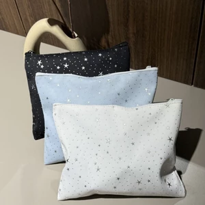 Túi clutch chấm bi ngôi sao mới sức chứa lớn Túi vệ sinh cầm tay đa năng, cầm tay, túi đựng mỹ ph