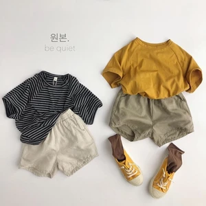 Quần short cotton và lanh mỏng dành cho trẻ em mùa hè phong cách Nhật Bản và Hàn Quốc dành ch
