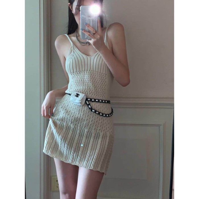váy treo thích hợp cho nữ mới đầu mùa xuân hot girl váy váy ngắn thời trang mỏng