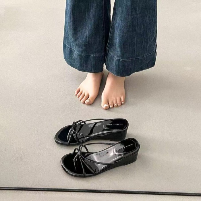 Dép xỏ ngón mũi nhọn kiểu Pháp dành cho nữ, dép xỏ ngón đi biển mỏng quai xinh xắn và đa năng thích