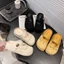 Giày nữ ren Birkenstock đế dày dệt kim hở mũi nửa dép có đế mềm để mặc bên ngoài