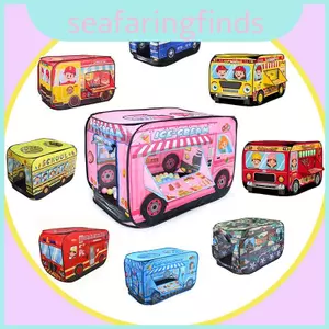 Lều chơi trẻ em xe Burger màu vàng có thiết lập dễ dàng để chơi tưởng tượng