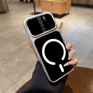 Ốp Lưng Cho OPPO A9 2020 A5 2020 Màu Cao Cấp Mới Mẫu Lưng Silicon Mờ Cửa Sổ Lớn Vỏ Điện Thoại Thẩm Mỹ Từ Hút Vòng Thiết Kế Mới