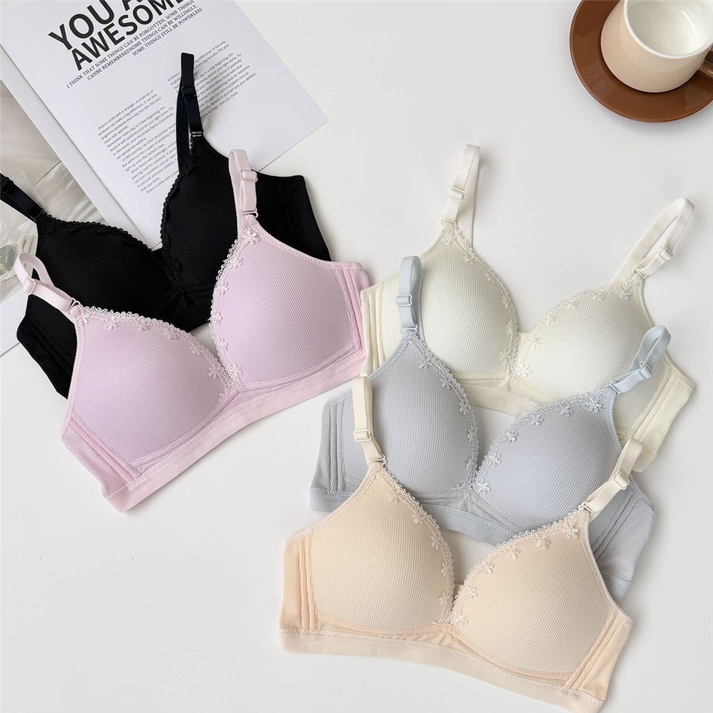 Quần Lót Nữ Gợi Cảm Nhỏ Ngực Tập Hợp Để Thể Hiện Mông Lớn Không Vòng Thép Gợi Cảm Đẹp Lưng Ánh Sáng Mỏng Áo Ngực Thoải Mái