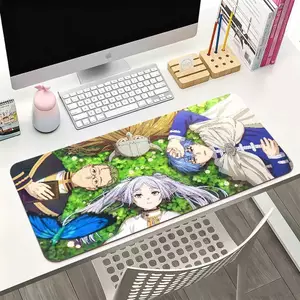 Anime Frieren tại Tấm lót chuột tang lễ cho văn phòng Chơi game và bàn phím chống trượt lớn chống nước
