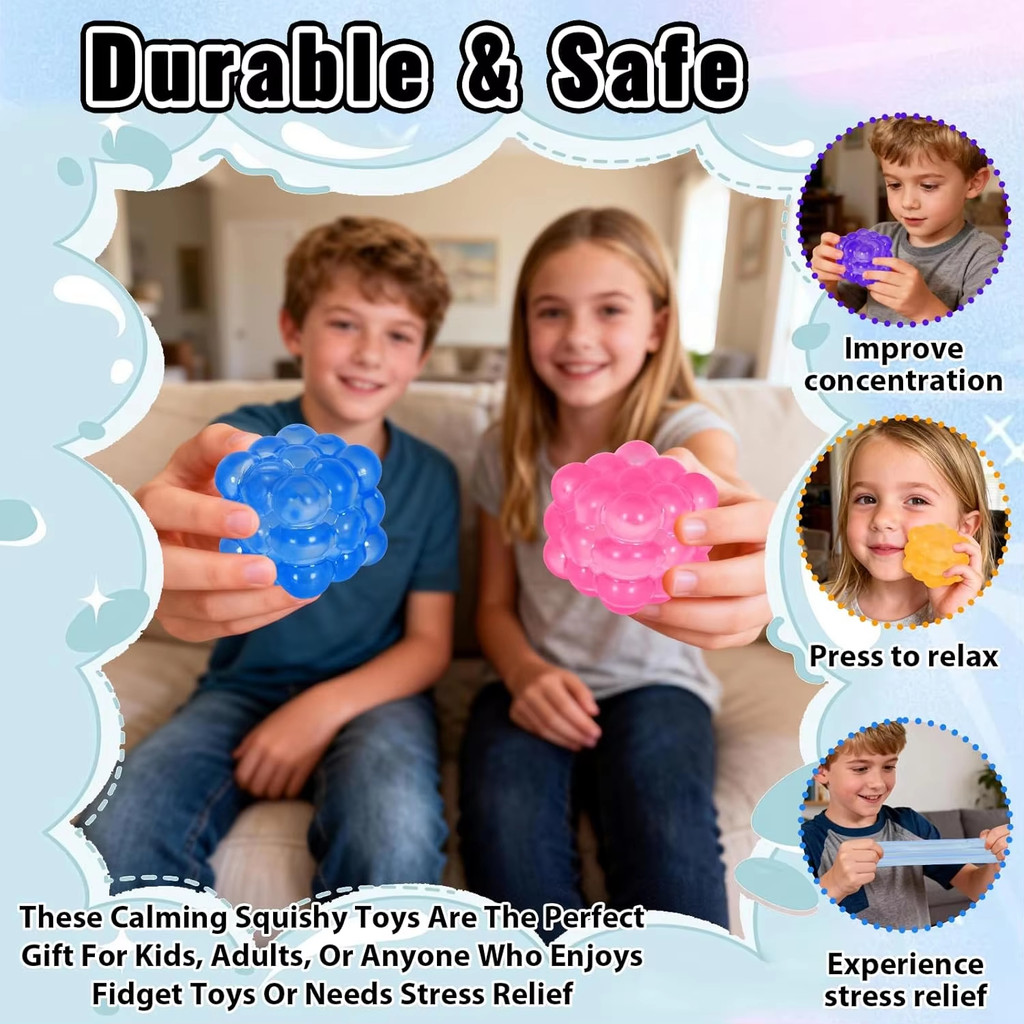 2 Chiếc Giọt Nước Khối Squishy Bóp Đồ Chơi Chậm Giảm Căng Thẳng Bóng Squish Mềm Cảm Giác Fidget Đồ Chơi Giảm Lo Âu Trẻ Em Người Lớn Đảng Ủng Hộ Goodie Túi Nhồi Bông Quà Tặng