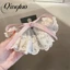 Hàn Quốc Siêu Tiên Ren Nơ Hồng Tóc Mới Phong Cách Nữ Tính Đuôi Ngựa Clip Top Clip