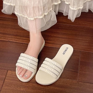 Fashionable Outerwear Sandals For Women Summer Fairy Style Summer French Ladies Flat Roman Shoes