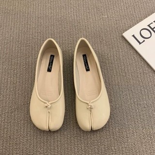 Cùng phong cách mùa hè đế mềm gót chân lợn giày xẻ mũi nữ đế phẳng giày múa ba lê móng ngựa