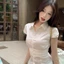 Trắng cay ngọt thuần khiết khao khát áo sơ mi ngắn tay dành cho nữ mùa hè khí chất Nhật Bản d