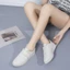 Giày Trắng Cho Nữ Mùa Hè Giày Đế Bằng Velcro Phong Cách Hàn Quốc Giày Thể Thao Thường Ngày Học Sinh