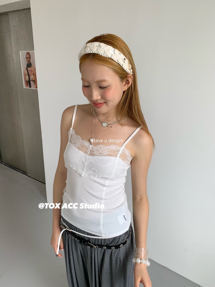 Have u desgin Phong Cách Nhẹ Nhàng Ren Hoa Mũ Trùm Đầu Cao Quấn Rộng Ngọt Ngào Mũ Tất Cả Trận Đấu