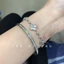 Vòng tay bằng thép titan không phai màu cao cấp dành cho nữ Gypsophila Vòng tay zircon hoa đầy đ