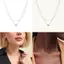 Vòng cổ nhiều lớp Zirconia vuông màu xanh có dây chuyền nước dành cho nữ thời trang