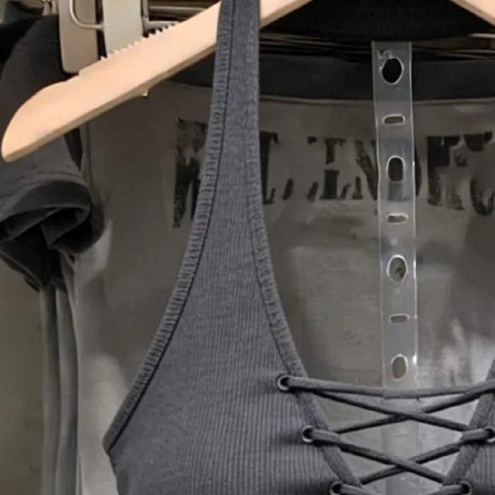 Áo vest nữ dây chéo cổ thiết kế, áo cộc tay ngắn ôm dáng