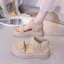 Giày sandal thể thao mùa hè cho nữ đế dày tăng chiều cao Giày sandal đế bệt Velcro thông dụng, đa n