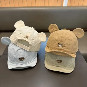 Gấu Nhỏ Mũ Trẻ Em Xuân Thu Mũ Đa Năng Mũ Bóng Chày Thêu Bé Mùa Hè Mỏng Mũ Chống Nắng Cho Bé Trai