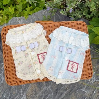 [Hàng cho thú cưng dễ thương] Quần áo Cotton nguyên chất cho mèo Mùa hè Quần áo cho thú cưng chống xỉn màu 0,5-10kg