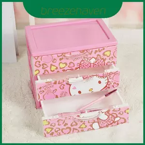 Hộp lưu trữ phong cách ngăn kéo ba lớp họa tiết Leopard Unicorn cho mỹ phẩm và trang sức