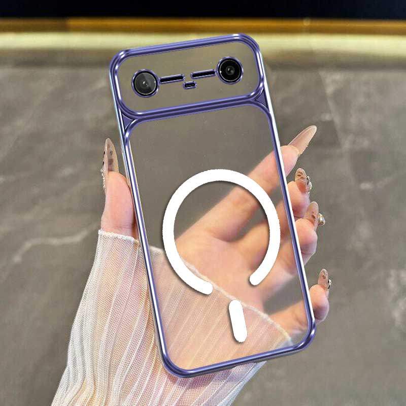 Ốp Lưng Cho Tecno Spark SLIM Ốp Điện Thoại Thẩm Mỹ Chống Sốc Trong Suốt Cao Cấp Có Cuộn Dây Từ Tính Mới Cửa Sổ Lớn Silicon Mềm Mại