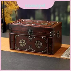 Hộp đựng đồ bằng gỗ phong cách mới có nắp để sắp xếp đồ trang sức và phụ kiện