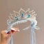 vương miện vương miện công chúa bé gái Frozen Elsa phụ kiện tóc Băng đô Elsa trẻ em kẹp tóc băng