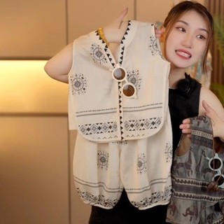 Bộ vest mát mẻ độc quyền mùa hè cho bé trai và bé gái, bộ hai mảnh quần chống muỗi không tay sành đ