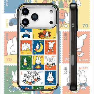 Ốp Sạc Từ Tính Không Dây Acrylic Màu Tương Thích Cho IPhone 14 PLUS 11 12 13 15 16 17 Pro Max Ốp Lưng Hoạt Hình Dễ Thương Miffy 70 Tem Cắt Dán Vỏ Cứng Chống Sốc