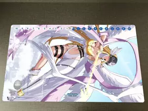 Digimon Duel Playmat DTCG CCG Thảm Angewomon Thẻ Giao Dịch Trò Chơi Thảm Miếng Lót Chuột 350x600x2mm