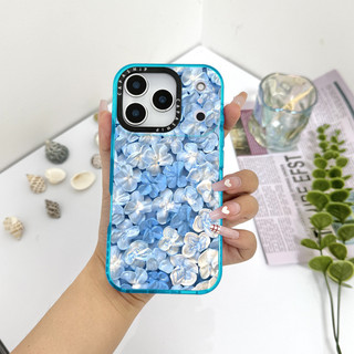 Ốp lưng sơn dầu hoa màu xanh tốt nghiệp Tương thích cho IPhone 11 12 13 14 15 16 17 Pro Max 12Mini Cover X XR XS Max Silicone Mềm trong suốt Ốp lưng SE 2022 6 7 8Plus Vỏ chống sốc