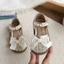 Giày Sandal Bé Gái Bao Đầu Đính Hạt Cườm Pha Lê Giày Mùa Hè Mới Bé Gái Giày Công Chúa Kim Cương