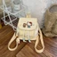 Balo mini kt phong cách đại học thiết kế trẻ trung, ba lô kẻ sọc hình trái tim nữ tính, cặp đ