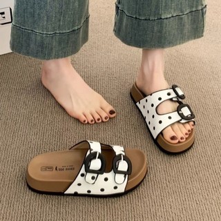 Thick-soled Birkenstock Slippers For Women, New Polka-dot Sandals For Women, Heightening, Fas