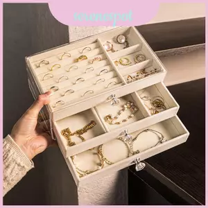 Dụng cụ sắp xếp trang sức di động với nhiều lớp để đựng bông tai và phụ kiện