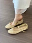 rỗng phong cách Trung Hoa Mary Jane đáy phẳng miệng nông phối ren với váy nơ mới buổi tối giày n