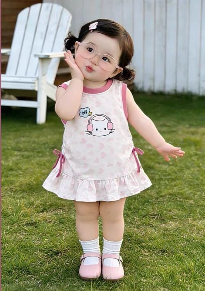 Đầm bé gái mới mùa hè mỏng siêu dễ thương cho bé mặc mùa hè thời trang thời trang mặc đi chơi