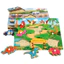 Bảng gỗ giáo dục xếp hình với các mảnh lồng vào nhau cho trẻ kỹ năng nhận thức